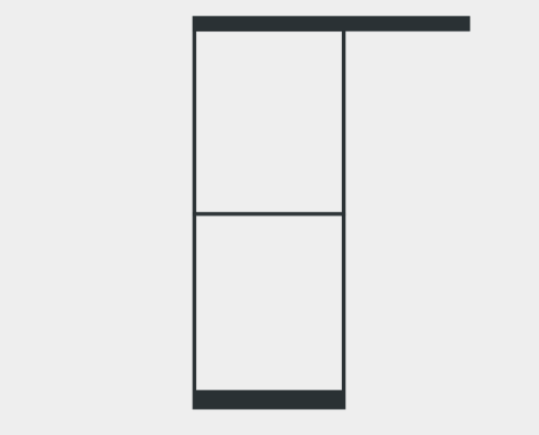 Enkele Stalen Schuifdeur 2 panelen | CLOOZ doors | Unieke deuren