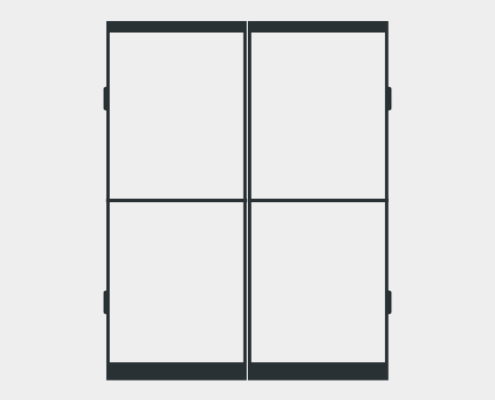 Dubbele Stalen Scharnierdeur 2 panelen | CLOOZ doors | Unieke deuren